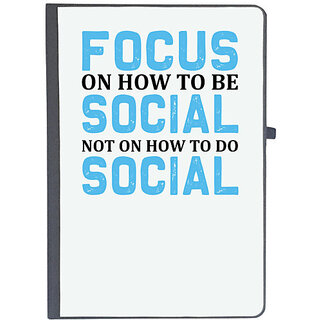                       UDNAG Ruled Notebook Diary 'Be Social | Focus', [A5 80Pages 80GSM]                                              