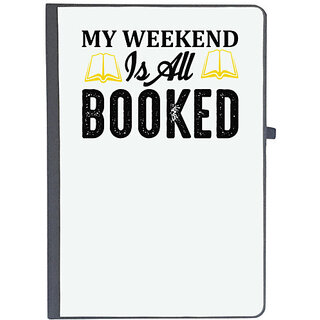                       UDNAG Ruled Notebook Diary 'Books | My weekend', [A5 80Pages 80GSM]                                              