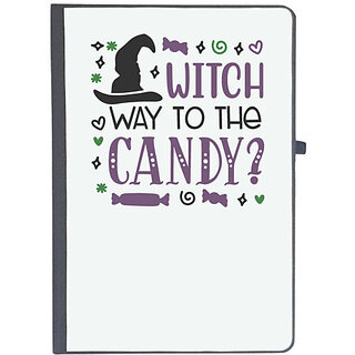                       UDNAG Ruled Notebook Diary 'Witch hat | Witch Way to the candy', [A5 80Pages 80GSM]                                              