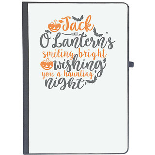                       UDNAG Ruled Notebook Diary 'Halloween | Jack OLanterns smiling bright wishing you a haunting night', [A5 80Pages 80GSM]                                              
