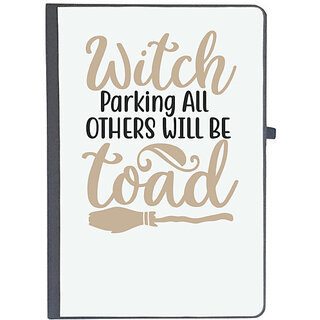                       UDNAG Ruled Notebook Diary 'Halloween | Witch Parking All others will be toad', [A5 80Pages 80GSM]                                              