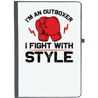                       UDNAG Ruled Notebook Diary 'Boxing | I'm an', [A5 80Pages 80GSM]                                              