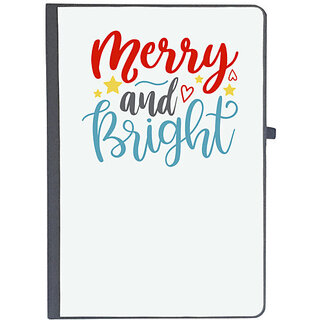                       UDNAG Ruled Notebook Diary 'Christmas | merry and brighttt', [A5 80Pages 80GSM]                                              