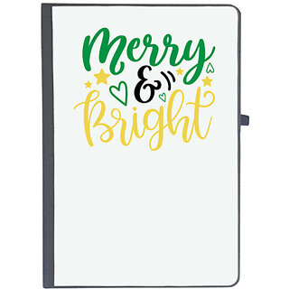                       UDNAG Ruled Notebook Diary 'Christmas | merry and bright', [A5 80Pages 80GSM]                                              