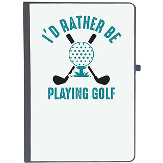                       UDNAG Ruled Notebook Diary 'Hockey | I'd rather', [A5 80Pages 80GSM]                                              