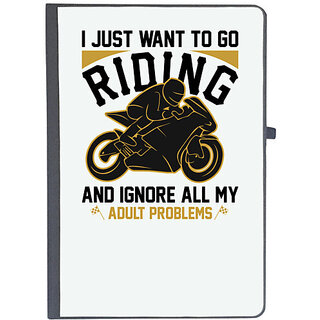                       UDNAG Ruled Notebook Diary 'Riding | I just', [A5 80Pages 80GSM]                                              