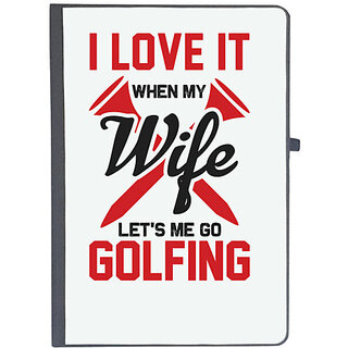                       UDNAG Ruled Notebook Diary 'Golf | I love', [A5 80Pages 80GSM]                                              