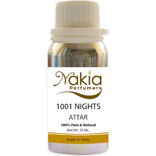                       Nakia  1001 Nights Attar 50ml Alcohol-Free Fragrance For Men  Women                                              
