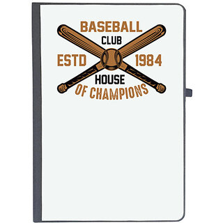                      UDNAG Ruled Notebook Diary 'Baseball | Baseball copy', [A5 80Pages 80GSM]                                              