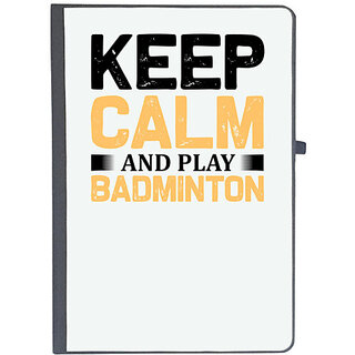                       UDNAG Ruled Notebook Diary 'Badminton | Keep calm copy', [A5 80Pages 80GSM]                                              