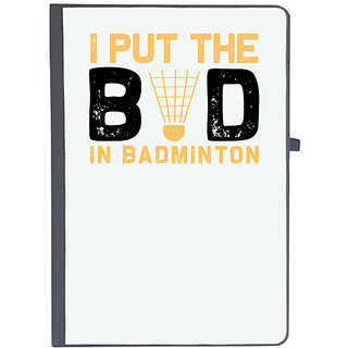                       UDNAG Ruled Notebook Diary 'Badminton | I put the', [A5 80Pages 80GSM]                                              