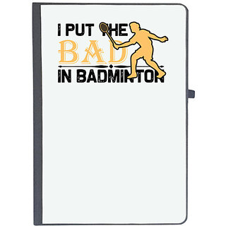                       UDNAG Ruled Notebook Diary 'Badminton | I put', [A5 80Pages 80GSM]                                              