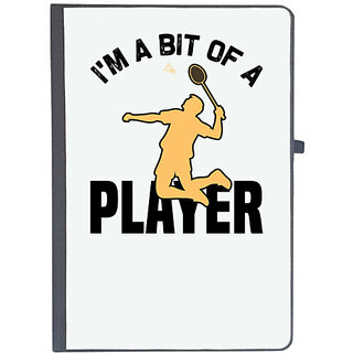                       UDNAG Ruled Notebook Diary 'Badminton | I'm a bit', [A5 80Pages 80GSM]                                              