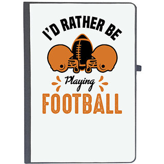                       UDNAG Ruled Notebook Diary 'Football | I'd rather copy', [A5 80Pages 80GSM]                                              