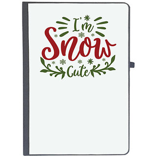                       UDNAG Ruled Notebook Diary 'Christmas | i'm snow cute', [A5 80Pages 80GSM]                                              