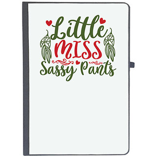                       UDNAG Ruled Notebook Diary 'Christmas | Little miss sassy pants', [A5 80Pages 80GSM]                                              
