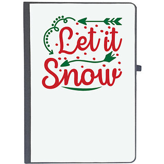                       UDNAG Ruled Notebook Diary 'Christmas | let it snow', [A5 80Pages 80GSM]                                              