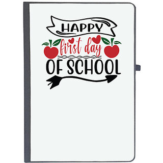                       UDNAG Ruled Notebook Diary 'Teacher Student | happy first day of school', [A5 80Pages 80GSM]                                              