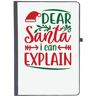                       UDNAG Ruled Notebook Diary 'Christmas | Dear santa i can explain', [A5 80Pages 80GSM]                                              