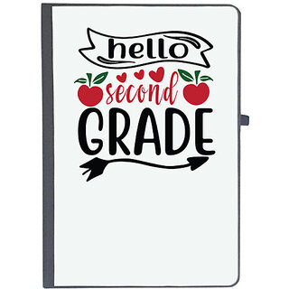                       UDNAG Ruled Notebook Diary 'Teacher Student | hello second grade', [A5 80Pages 80GSM]                                              