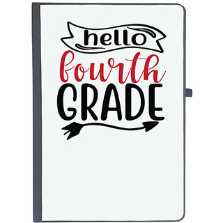                       UDNAG Ruled Notebook Diary 'Teacher Student | hello fourth grade,', [A5 80Pages 80GSM]                                              