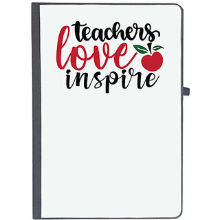                       UDNAG Ruled Notebook Diary 'Teacher Student | teachers love inspire', [A5 80Pages 80GSM]                                              