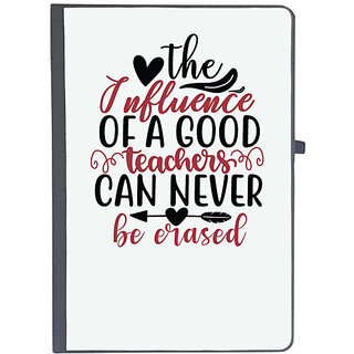                       UDNAG Ruled Notebook Diary 'Teacher Student | The infiuence of a good teachers can never be erased', [A5 80Pages 80GSM]                                              