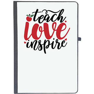                       UDNAG Ruled Notebook Diary 'Teacher Student | teach love and inspire', [A5 80Pages 80GSM]                                              