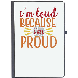                       UDNAG Ruled Notebook Diary 'Teacher Student | i'm loud because i'm proud-voli', [A5 80Pages 80GSM]                                              