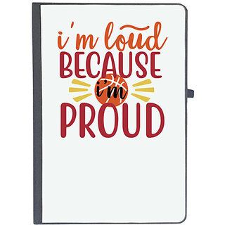                       UDNAG Ruled Notebook Diary 'Teacher Student | i'm loud because i'm proud-v', [A5 80Pages 80GSM]                                              