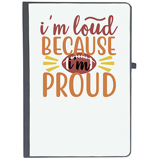                       UDNAG Ruled Notebook Diary 'Teacher Student | i'm loud because i'm proud-football', [A5 80Pages 80GSM]                                              