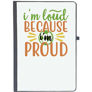                       UDNAG Ruled Notebook Diary 'Teacher Student | i'm loud because i'm proud-f', [A5 80Pages 80GSM]                                              