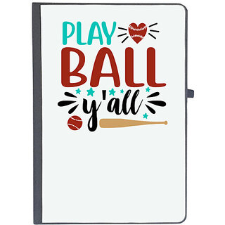                       UDNAG Ruled Notebook Diary 'Ball | playball y'all', [A5 80Pages 80GSM]                                              