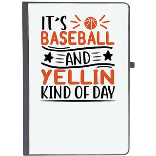                       UDNAG Ruled Notebook Diary 'Baseball | its baseball and yellin kind of day2', [A5 80Pages 80GSM]                                              