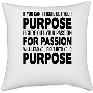                       UDNAG White Polyester 'Nurse | Passion leads to purpose' Pillow Cover [16 Inch X 16 Inch]                                              