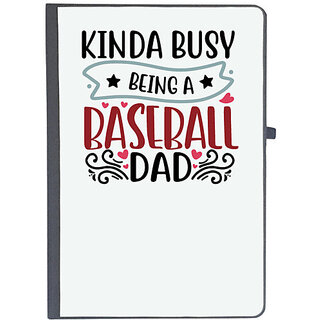                       UDNAG Ruled Notebook Diary 'Father | kinda busy being a baseball dad', [A5 80Pages 80GSM]                                              