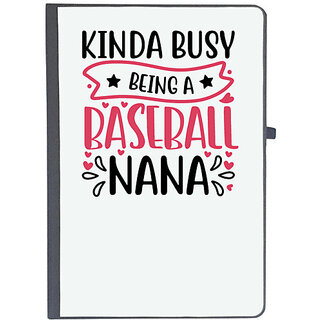                       UDNAG Ruled Notebook Diary 'Baseball | kinda busy being a baseball nana', [A5 80Pages 80GSM]                                              