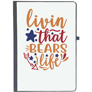                       UDNAG Ruled Notebook Diary 'Winter | LIvin that bears life', [A5 80Pages 80GSM]                                              