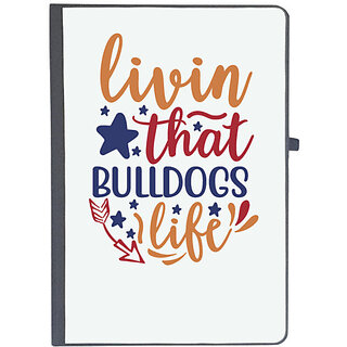                       UDNAG Ruled Notebook Diary 'Dog | livin that bulldogs life', [A5 80Pages 80GSM]                                              
