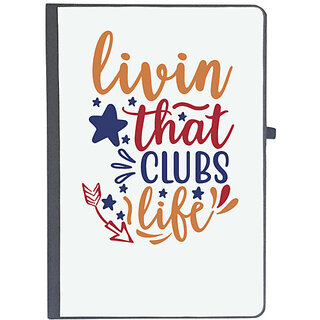                       UDNAG Ruled Notebook Diary 'Clubs | livin that clubs life', [A5 80Pages 80GSM]                                              