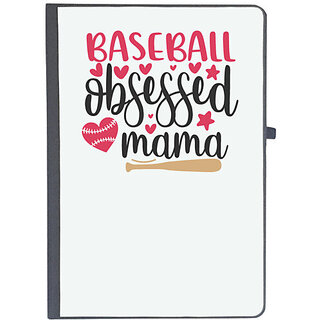                       UDNAG Ruled Notebook Diary 'Baseball | baseball obsessed mama', [A5 80Pages 80GSM]                                              