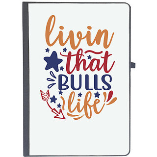                       UDNAG Ruled Notebook Diary 'Bulls | livin that bulls life', [A5 80Pages 80GSM]                                              