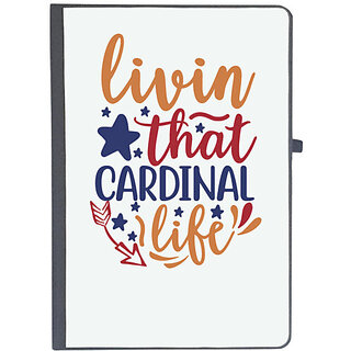                       UDNAG Ruled Notebook Diary 'Cardinal | livin that cardinal life', [A5 80Pages 80GSM]                                              