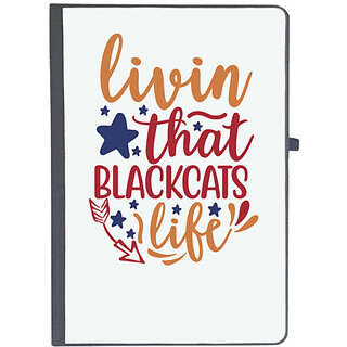                       UDNAG Ruled Notebook Diary 'Black Cats | Livin that blackcats life', [A5 80Pages 80GSM]                                              