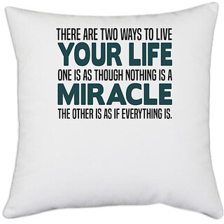                       UDNAG White Polyester 'Nurse | Your life miracle' Pillow Cover [16 Inch X 16 Inch]                                              