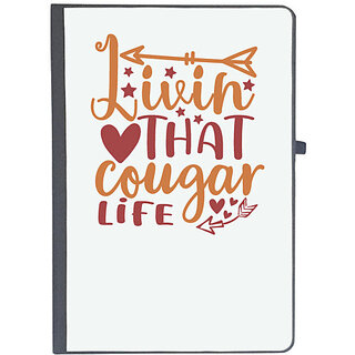                       UDNAG Ruled Notebook Diary 'Cougar | livin that cougar life', [A5 80Pages 80GSM]                                              
