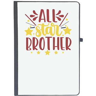                       UDNAG Ruled Notebook Diary 'Brother | all star brother', [A5 80Pages 80GSM]                                              