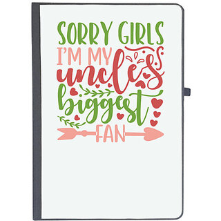                       UDNAG Ruled Notebook Diary 'Uncle | sorry girls im uncle biggest fan', [A5 80Pages 80GSM]                                              