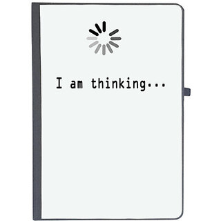                       UDNAG Ruled Notebook Diary 'Loading | I am Thinking', [A5 80Pages 80GSM]                                              