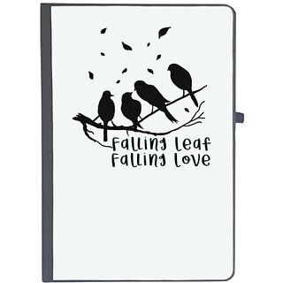                       UDNAG Ruled Notebook Diary 'Love birds | Falling leaf falling love', [A5 80Pages 80GSM]                                              